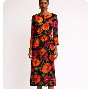 ⭐️ Host Pick ⭐️ Carolina Herrera | Vintage Lux Multicolored Silk Dress